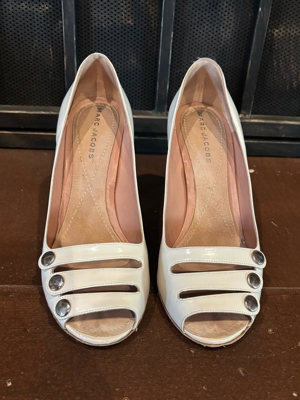 Marc Jacob’s White Peep-toe Heels - Picture 3 of 8